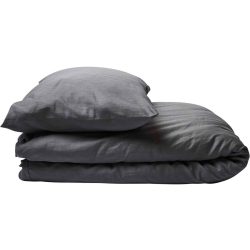 Journey Living Duvetbezug Braga Grau Baumwolle 210 cm 160 cm - Farbe: Stone - Material: Bio Baumwolle - Duvetbezug