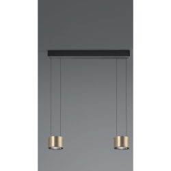 Designer-Pendellampe Bankamp Impulse Bronze 2-flammig vertical flex - LED - Lichtfarbe: Extra warmweiss - Material: Aluminium/Stahl -