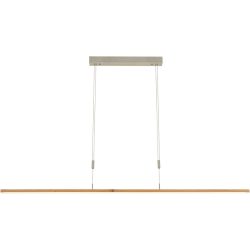 Pendellampe Sophie Braun/Grau Holz/Metall 153 cm 150 cm - Farbe: Natur/Grau - LED - Lichtfarbe: Extra warmweiss - Tageslichtweiss - Material: