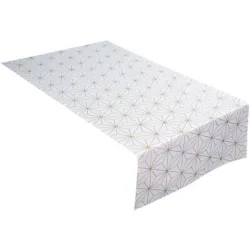Tom Tailor Tischläufer Golden Chrystals Gold/Weiss Baumwolle 150 cm 50 cm - Farbe: weiss/gold - Tischläufer