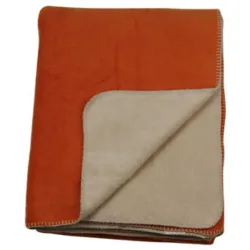 Flair Wohndecke Hest Beige/Orange Stoff 220 cm 180 cm - Farbe: orange/beige - Wohndecke