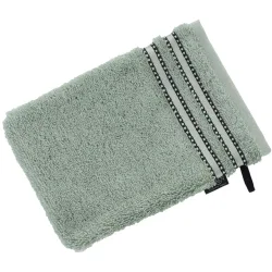 Vossen Waschhandschuh Cult de Luxe Grün Baumwolle 16 cm 22 cm - Farbe: Soft Green - Waschhandschuh