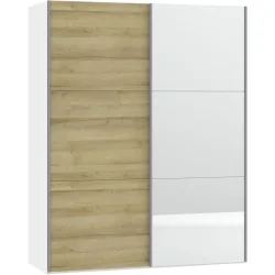 MyDeal Kleiderschrank Easy Go Braun Holz 153 cm 65 cm 195 cm - Farbe: eiche - Material: Holzwerkstoff - Schweizer Möbelhersteller - Kleiderschrank