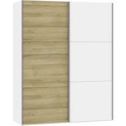 MyDeal Kleiderschrank Easy Go Braun Holz 153 cm 65 cm 195 cm - Farbe: eiche - Material: Holzwerkstoff - Schweizer Möbelhersteller - Kleiderschrank