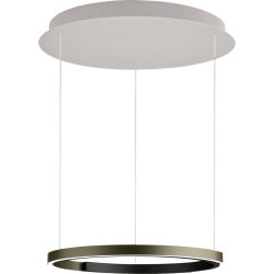 Designer-Pendellampe Bankamp Rings bronze/anthrazit dimmbar D 55 cm - Farbe: Bronze/Anthrazit/Weiss - LED - Lichtfarbe: Extra warmweiss - Helles