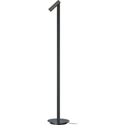 Designer-Leselampe Bankamp Spot bronze H 120 cm - Farbe: schwarz/bronze - LED - Lichtfarbe: Extra warmweiss - Material: Aluminium/Stahl -