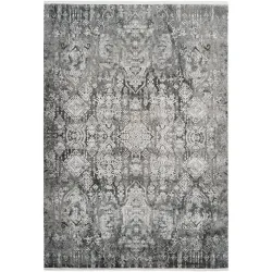 Teppich Orsay Grau/Silber Kunststoff 230 cm 160 cm - Material: Acryl - Teppich
