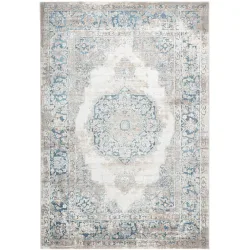 Teppich Paris Blau Kunststoff/Polyester 170 cm 120 cm - Material: Polyester/Polypropylen - Teppich