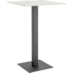 Bartisch Tamin Weiss/Schwarz Stein 70 cm - Bartisch