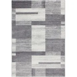 Teppich Feeling Grau/Silber Kunststoff 170 cm 120 cm - Material: Polypropylen - Teppich