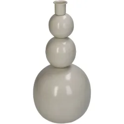 Kerzenständer Kaars Beige Eisen 29.5 cm - Farbe: elfenbein - Kerzenständer