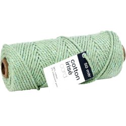 Vivant Geschenkband Office Grün Baumwolle 3 mm - Farbe: hellgrün - Material: Baumwolle, Garn - Geschenkband