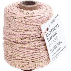 Vivant Geschenkband Office Rosa Baumwolle/Kunststoff 2 mm - Material: Baumwolle, Lurex - Geschenkband