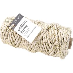 Vivant Geschenkband Office Beige Baumwolle 4 mm - Farbe: creme - Material: Baumwolle, Lurex - Geschenkband