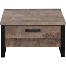 Salontisch Trey Braun Holz 80 cm - Farbe: Eiche dunkel - Material: Holzwerkstoff - Salontisch
