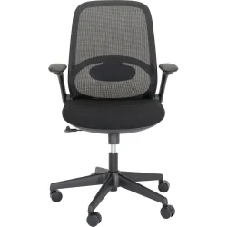 MyDeal Bürostuhl Falcone Schwarz Nylon/Polyester/Kunststoff 58 cm 97.5 cm Höhenverstellbar (manuell) - Material: 60% Polyester, 40% Nylon/Kunststoff -