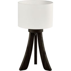 HERZBLUT Tischlampe Bow Schwarz/Weiss Metall/Holz 23 cm 49.5 cm - Farbe: schwarz, weiss - Material: Nickel/Holz - Tischlampe