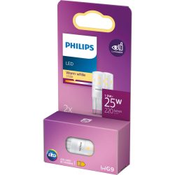 Leuchtmittel Philips Kunststoff G9 1.9 W - Farbe: matt weiss - LED - Lichtfarbe: Extra warmweiss - Leuchtmittel- LED Leuchtmittel
