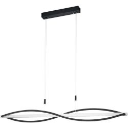 Pendellampe Forde Schwarz Aluminium/Eisen 123 cm 180 cm - LED - Lichtfarbe: Extra warmweiss - Helles Neutralweiss - Pendellampe- LED Energiesparlampe