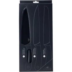Messer-Set Everyday Schwarz Edelstahl/Kunststoff - Material: Edelstahl/Silikon - Messer-Set