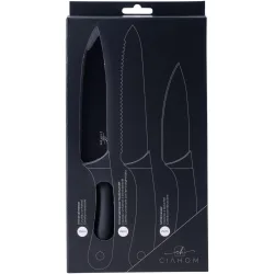 Messer-Set Everyday Schwarz Edelstahl/Kunststoff - Material: Edelstahl/Silikon - Messer-Set