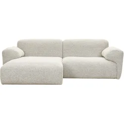 Ecksofa Hazel Weiss/Schwarz Stoff 260 cm 163 cm - Ecksofa