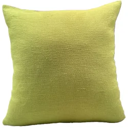 Zierkissen Tropical Feeling Grün Leinen 45 cm 45 cm - Farbe: lime - Zierkissen