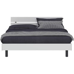 Modular Bett Livorno Weiss Holz 160 x 200 cm - Material: Holzwerkstoff - Bett