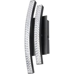 Eglo Wandlampe Lejias Schwarz Stahl 28.5 cm - LED - Lichtfarbe: Warmweiss - Wandlampe- LED Energiesparlampe