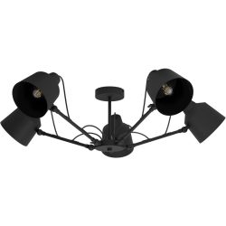 Eglo Deckenlampe Basurtu Schwarz Stahl 27 cm - Deckenlampe