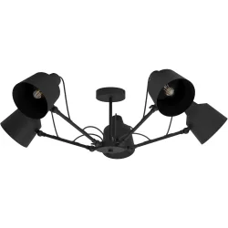 Eglo Deckenlampe Basurtu Schwarz Stahl 27 cm - Deckenlampe