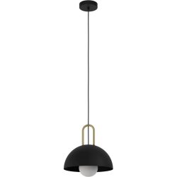 Eglo Pendellampe Calmanera Schwarz Stahl 110 cm - Farbe: Schwarz/Messing - Pendellampe