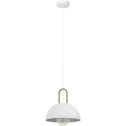 Eglo Pendellampe Calmanera Weiss Stahl 110 cm - Farbe: messing/weiss - Pendellampe