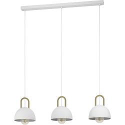 Eglo Pendellampe Calmanera Weiss Stahl 20 cm 110 cm - Farbe: messing/weiss - Pendellampe