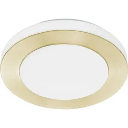Eglo Deckenlampe LED Carpi Weiss Stahl 7.5 cm - Farbe: messing/weiss - LED - Lichtfarbe: Warmweiss - Deckenlampe- LED Energiesparlampe