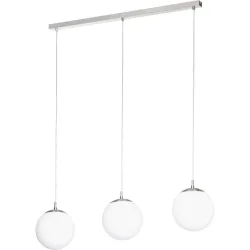 Eglo Pendellampe Rondo Grau Stahl 20 cm 110 cm - Farbe: Nickel matt - Pendellampe