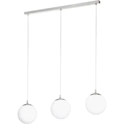 Eglo Pendellampe Rondo Grau Stahl 20 cm 110 cm - Farbe: Nickel matt - Pendellampe