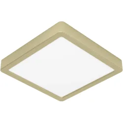 Eglo Deckenlampe Fueva 5 Stahl 21 cm 2.8 cm - Farbe: messing gebürstet/smoky - LED - Lichtfarbe: Warmweiss - Deckenlampe- LED Energiesparlampe