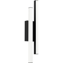 Eglo Wandlampe aussen Serricella Schwarz Stahl verzinkt 49.5 cm - LED - Lichtfarbe: Warmweiss - Wandlampe aussen- LED Energiesparlampe
