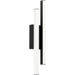 Eglo Wandlampe aussen Serricella Schwarz Stahl verzinkt 49.5 cm - LED - Lichtfarbe: Warmweiss - Wandlampe aussen- LED Energiesparlampe