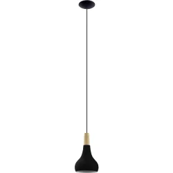 Eglo Pendellampe Sabinar Braun/Schwarz Stahl/Holz 110 cm - Material: Holz/Stahl - Pendellampe