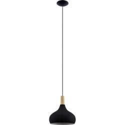 Eglo Pendellampe Sabinar Braun/Schwarz Stahl/Holz 28 cm 110 cm - Material: Holz/Stahl - Pendellampe