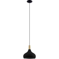 Eglo Pendellampe Sabinar Braun/Schwarz Stahl/Holz 28 cm 110 cm - Material: Holz/Stahl - Pendellampe