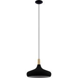 Eglo Pendellampe Sabinar Braun/Schwarz Stahl/Holz 110 cm - Material: Holz/Stahl - Pendellampe