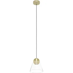 Eglo Pendellampe Cerasella Stahl 110 cm - Farbe: messing gebürstet/smoky - Pendellampe