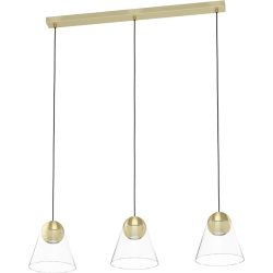 Eglo Pendellampe Cerasella Stahl 20 cm 110 cm - Farbe: messing gebürstet/smoky - Pendellampe