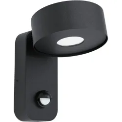 Eglo Wandlampe aussen Palosco Schwarz Stahl verzinkt 17 cm - LED - Lichtfarbe: Warmweiss - Wandlampe aussen- LED Energiesparlampe