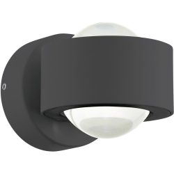 Eglo Wandlampe aussen Treviolo Grau Aluminium 8.5 cm - Farbe: anthrazit - LED - Lichtfarbe: Warmweiss - Material: Aluguss - Wandlampe aussen- LED
