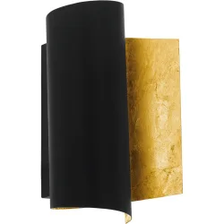 Eglo Wandlampe Falicetto Gold/Schwarz Stahl 25 cm - Farbe: schwarz-gold - Wandlampe