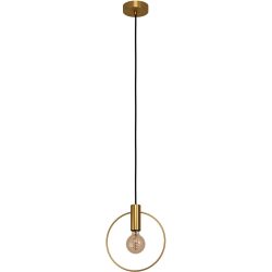 Eglo Pendellampe Manizales Stahl 10.5 cm 110 cm - Farbe: messing gebürstet/smoky - Pendellampe